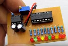 Do-it-yourself running lights sa LEDs - circuit gamit ang ATtiny2313 microcontroller Electrical circuit ng running lights sa LEDs